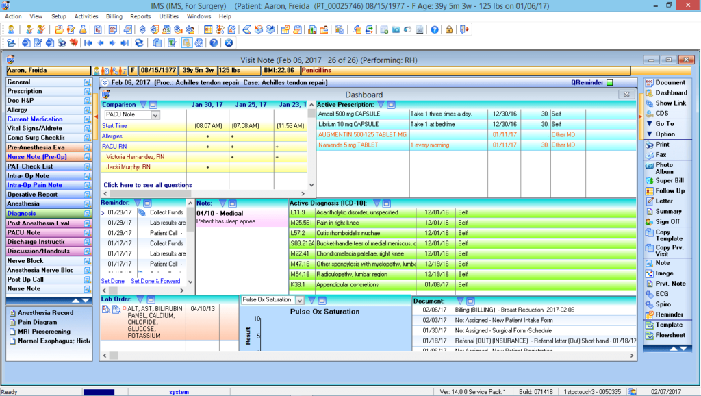 Anesthesiology Patient Dashboard