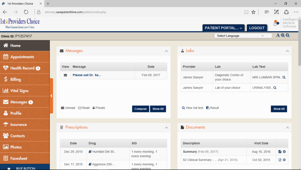 Gastrointestinal Patient Portal