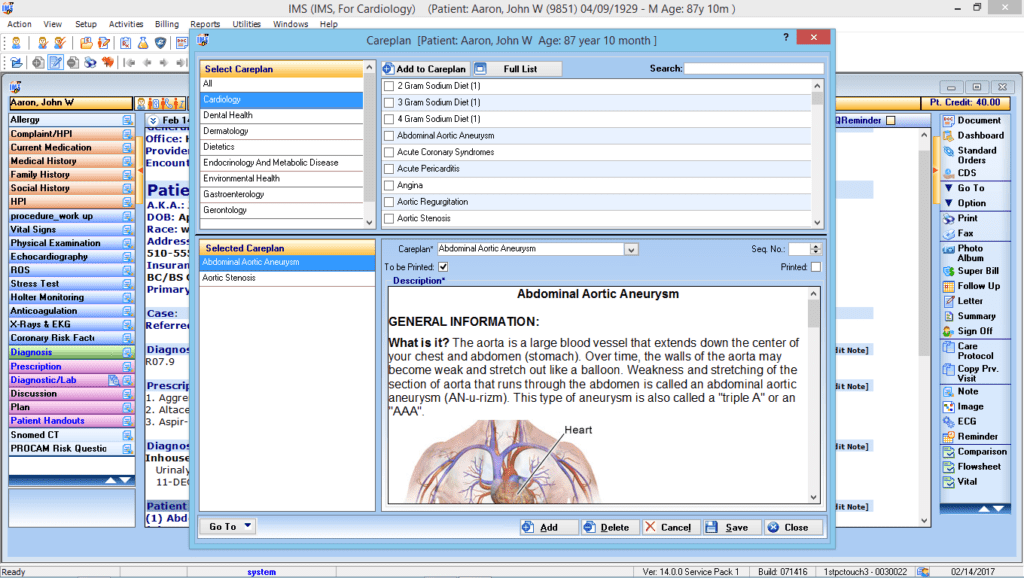 Cardiology Care Plan