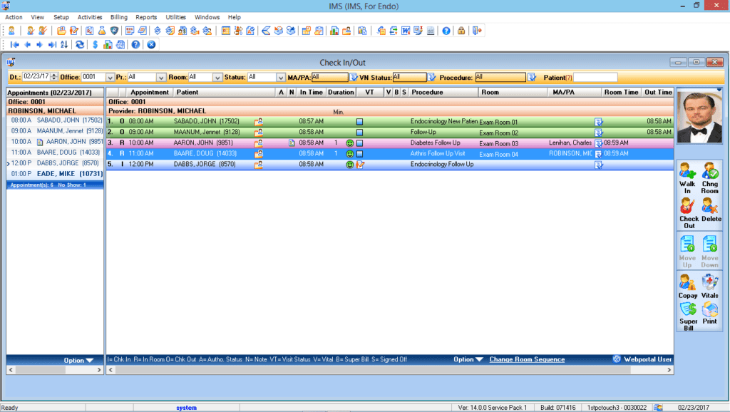 Endocrinology Check-In/Check-Out