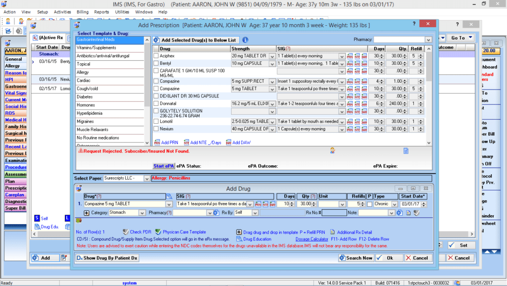 Gastrointestinal E-Rx