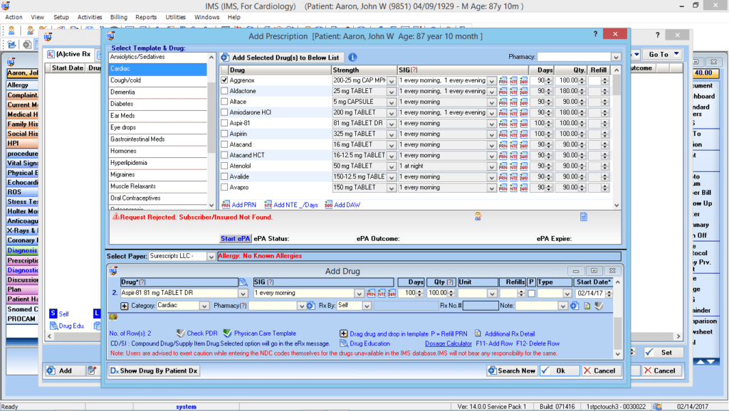 Cardiology E-Rx