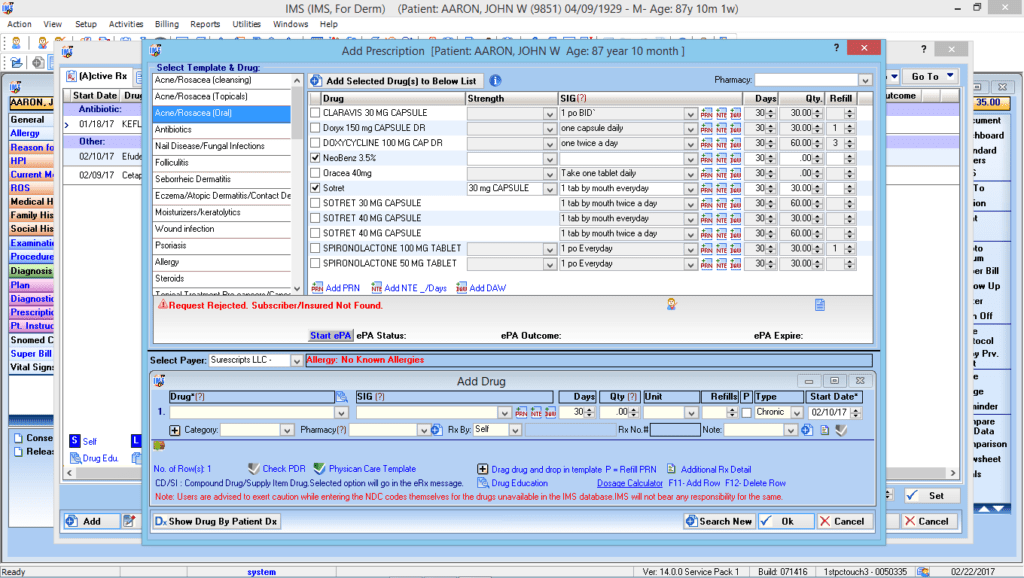 Dermatology E-Rx for Dermatologists