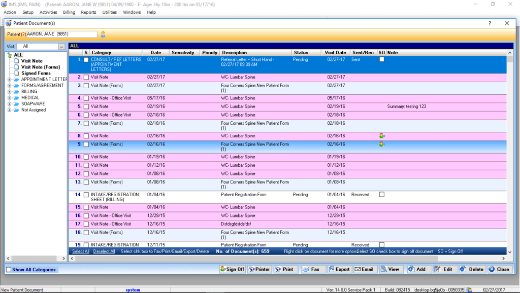 Physicians Patient Documents