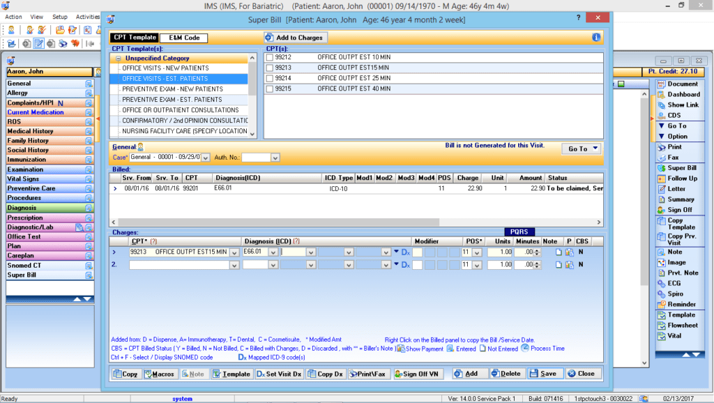 Bariatric Surgery Electronic Super Bill