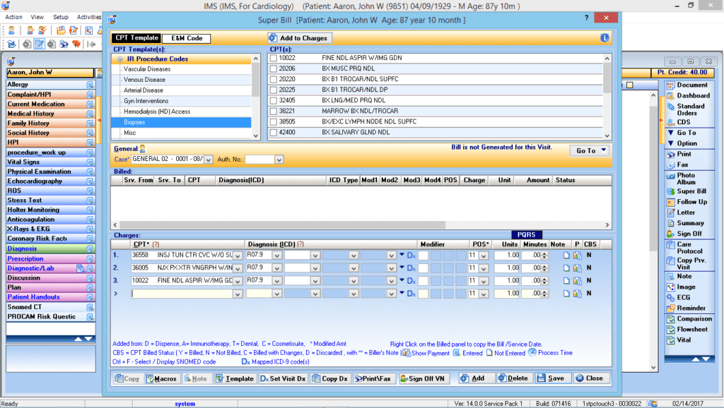 Cardiology Electronic Super Bill