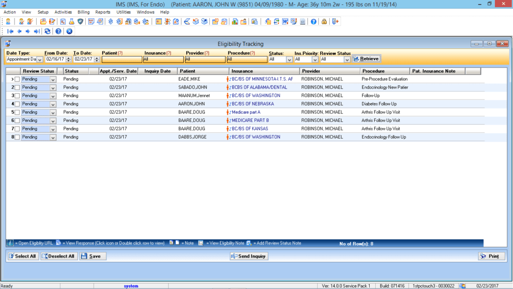 Endocrinology Eligibility Tracking