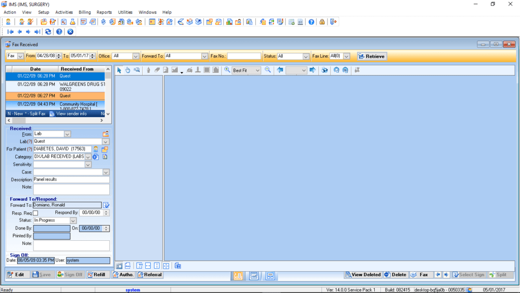 General Surgery Fax Integration