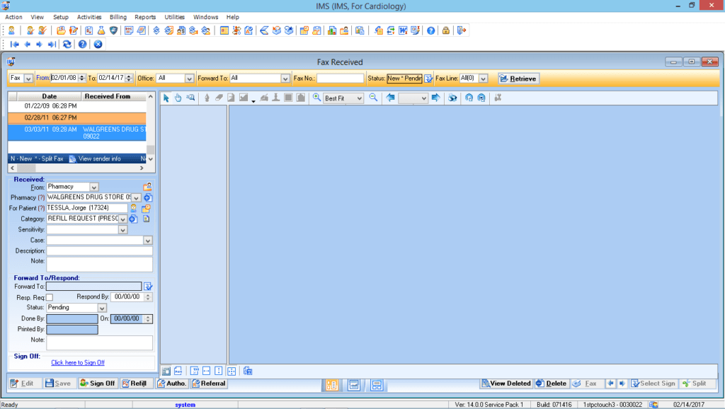 Cardiology Fax Integration