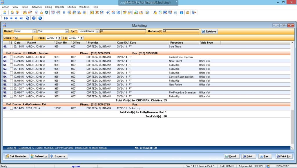 Internal Medicine Marketing Module