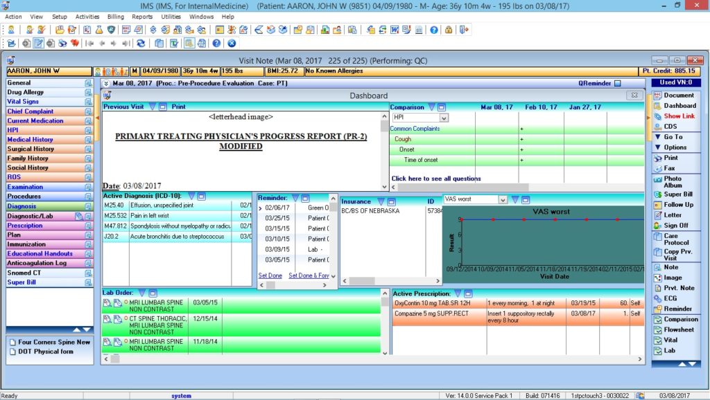 Internal Medicine Patient Dashboard