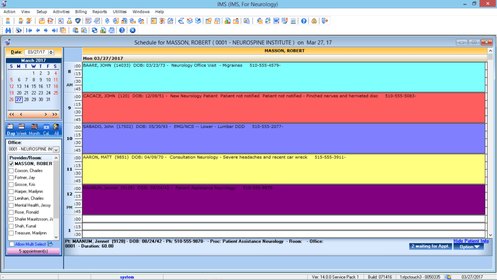 Neurology Patient Appointment Scheduling