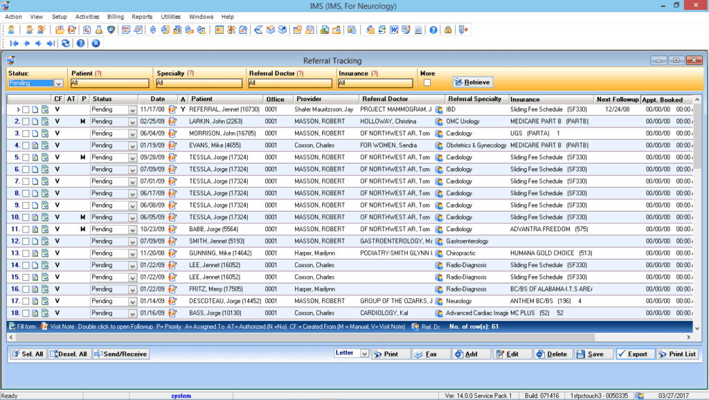 Neurology Referral Tracking