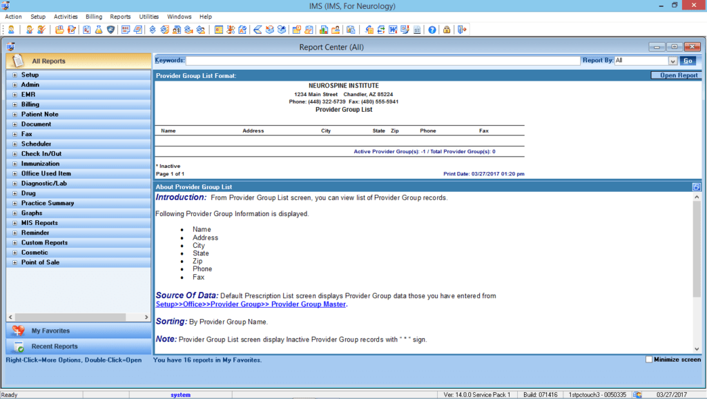 Neurology Reports Center