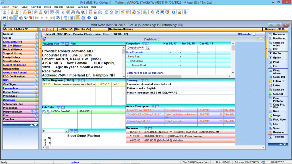 OB/GYN Patient Dashboard