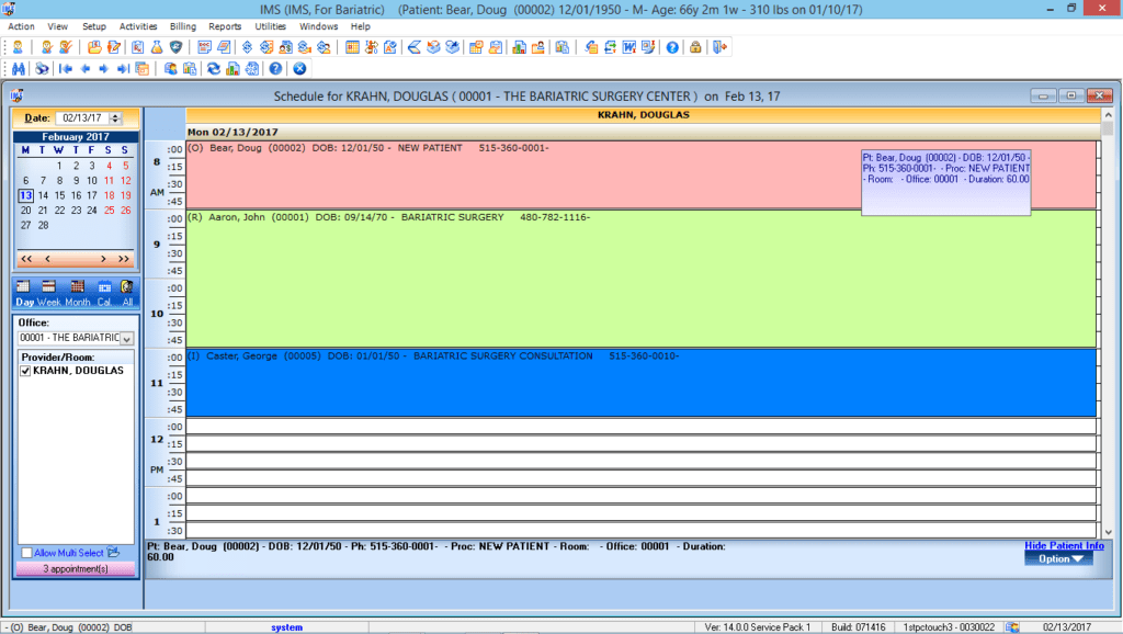 Bariatric Surgery Patient Appointment Scheduling