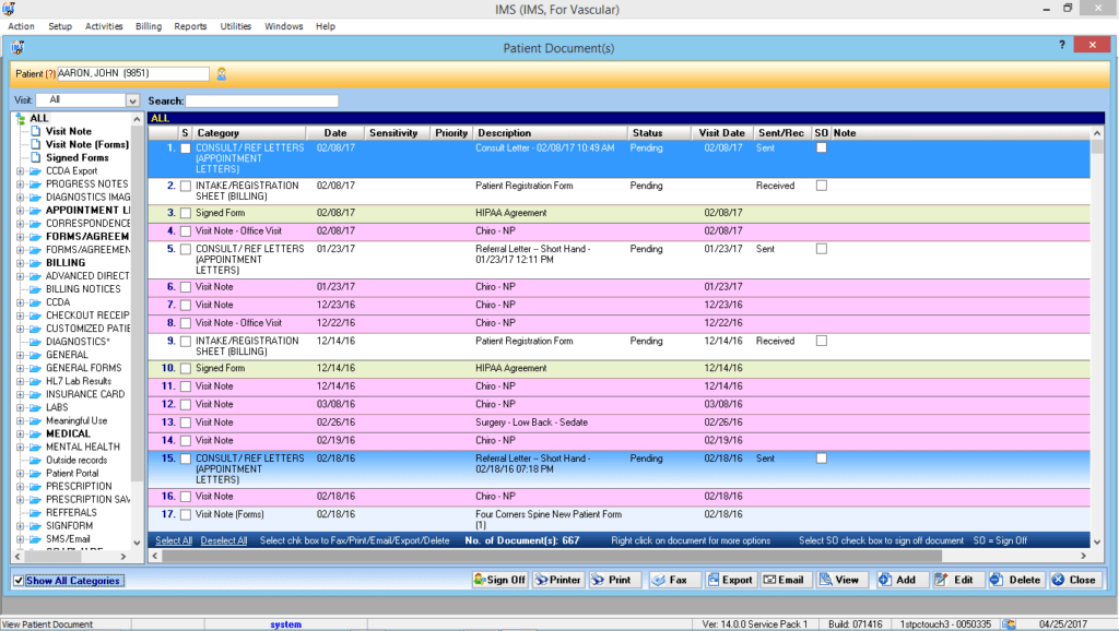 Endovascular Patient Documents