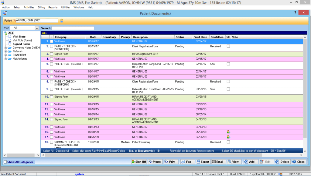 Gastrointestinal Patient Documents