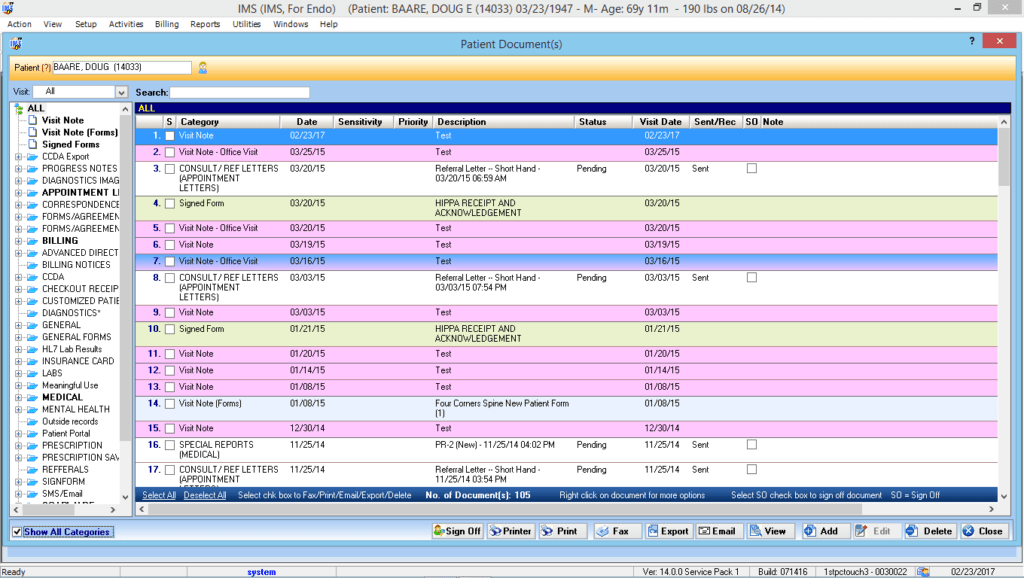 Endocrinology Patient Documents