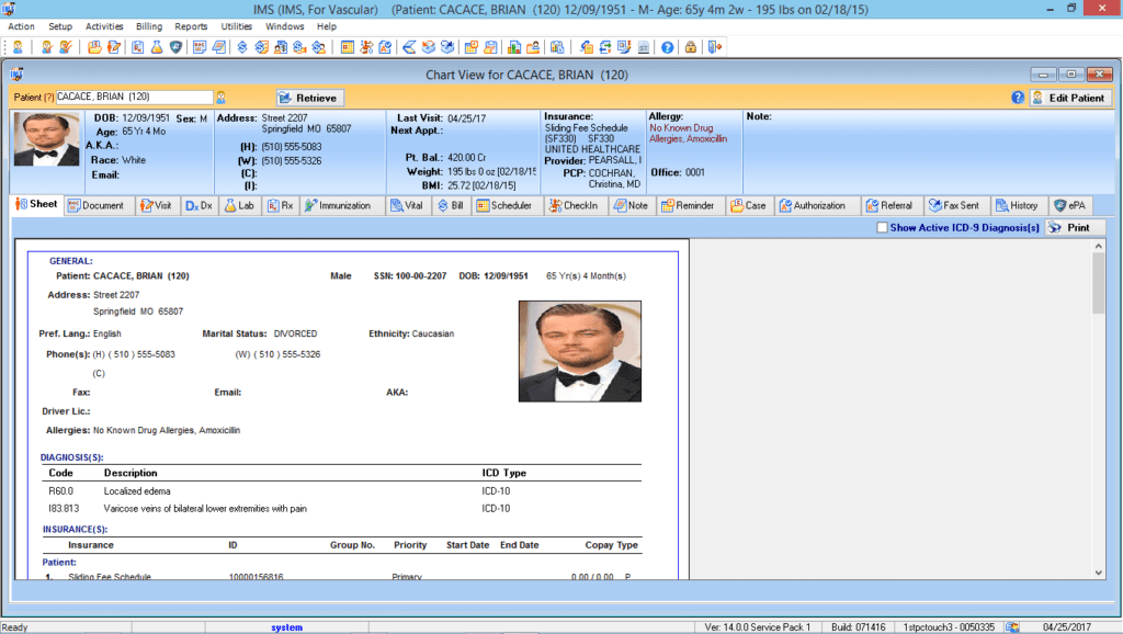 Endovascular Patient Electronic Health Record