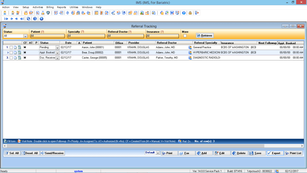 Bariatric Surgery Referral Tracking