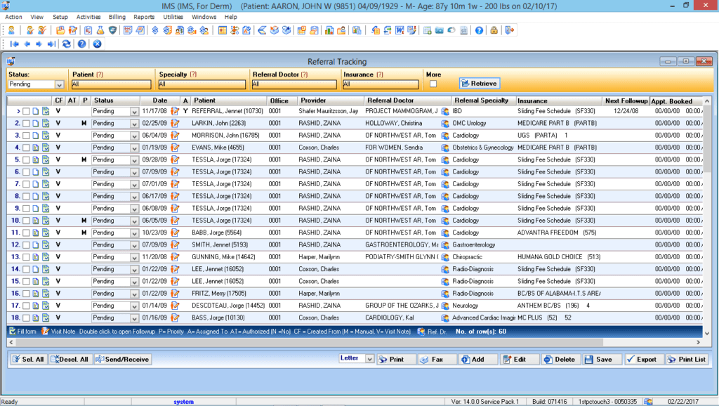 Dermatology Referral Tracking