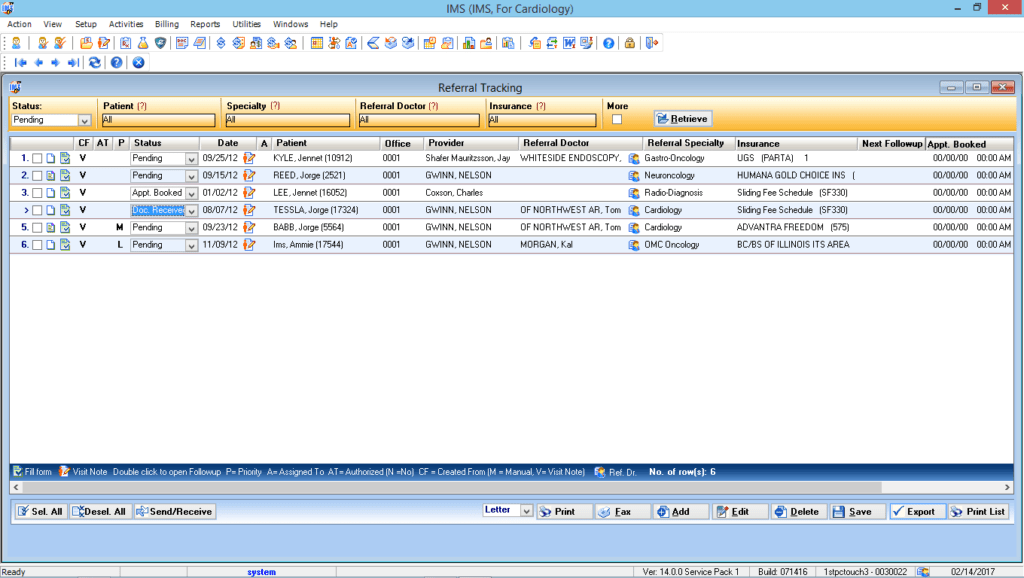 Cardiology Referral Tracking