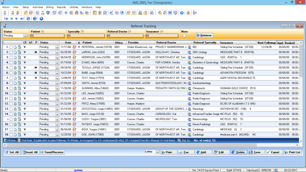 Chiropractic Referral Tracking