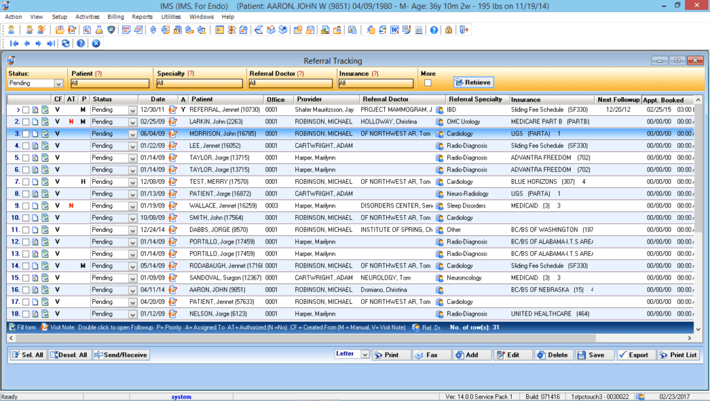 Endocrinology Referral Tracking