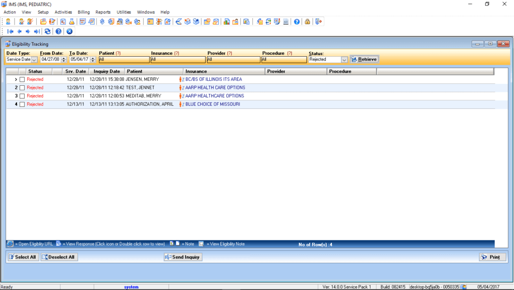 Pediatric Eligibility Tracking