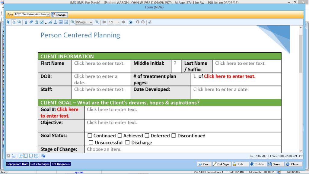 Psychiatry Letters/Forms Automation