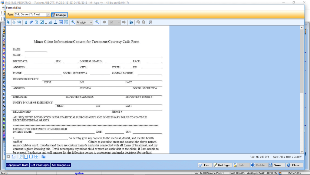 Pediatric Letters/Forms Automation