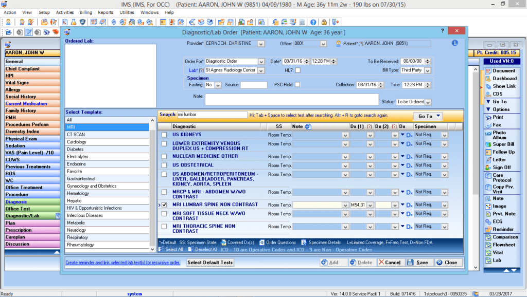 Occupational Medicine Labs & Diagnostic