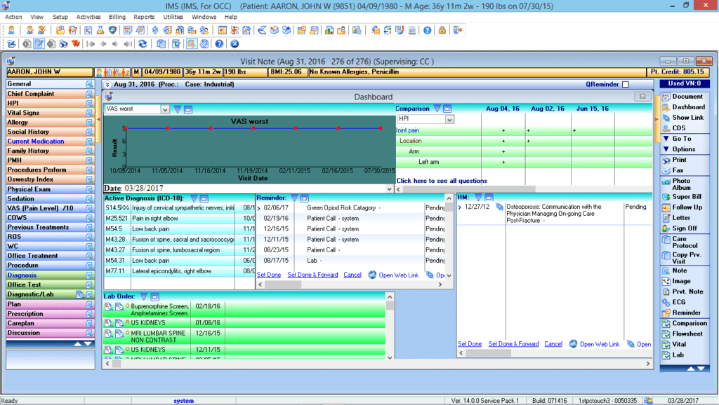 Occupational Medicine Patient Dashboard