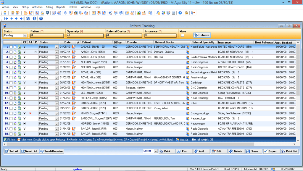 Occupational Therapy Referral Tracking