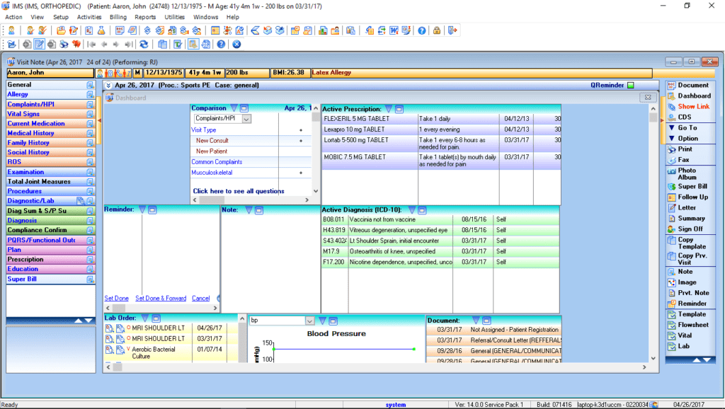 Orthopedic Surgery Patient Dashboard