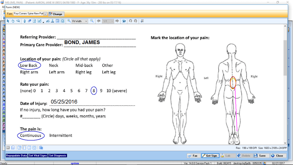 Pain Management Letters/Forms Automation