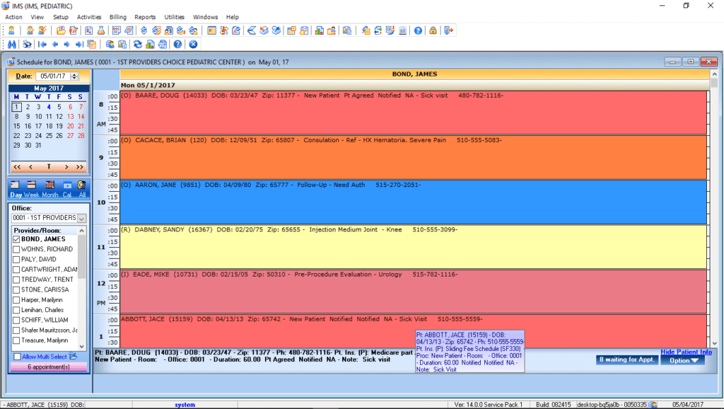 Pediatric Patient Appointment Scheduling