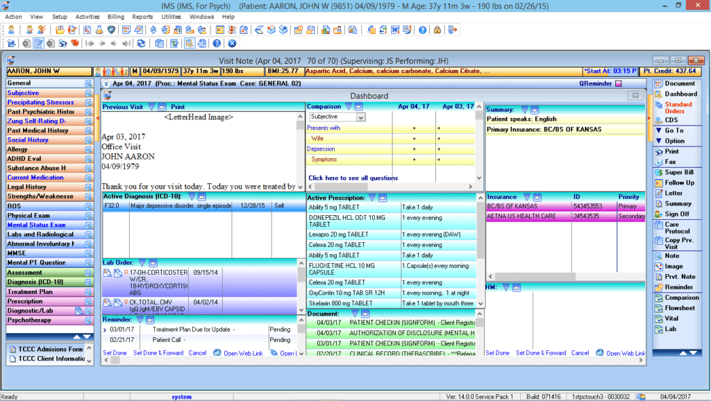 Psychiatry Patient Dashboard