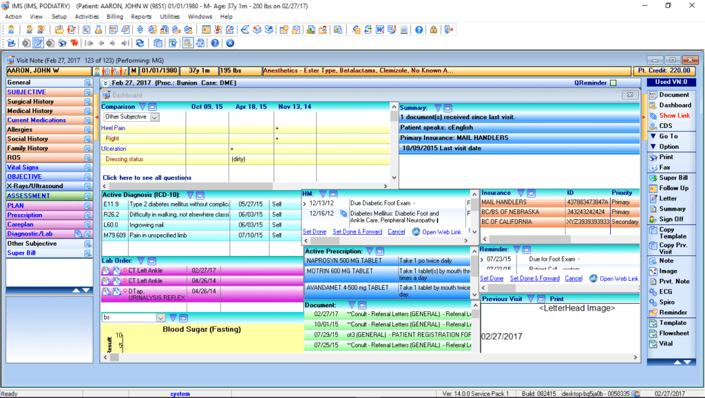 Podiatry Patient Dashboard