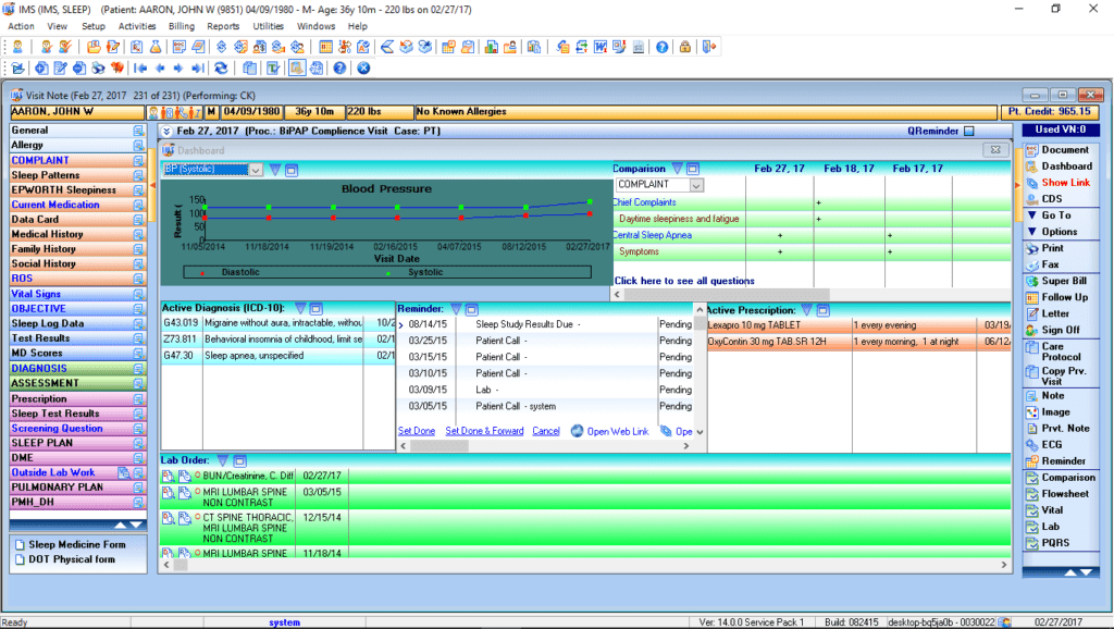 Sleep Medicine Patient Dashboard