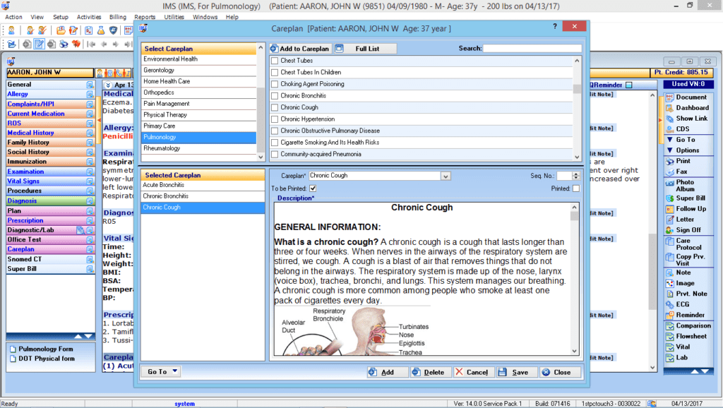 Pulmonology Care Plan