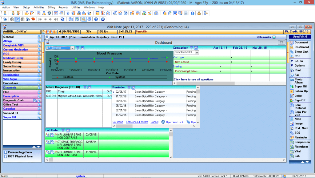 Pulmonology Patient Dashboard