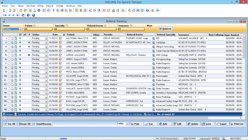 Speech Therapy Referral Tracking