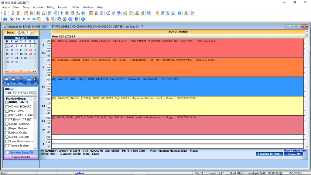 Urology Patient Appointment Scheduling