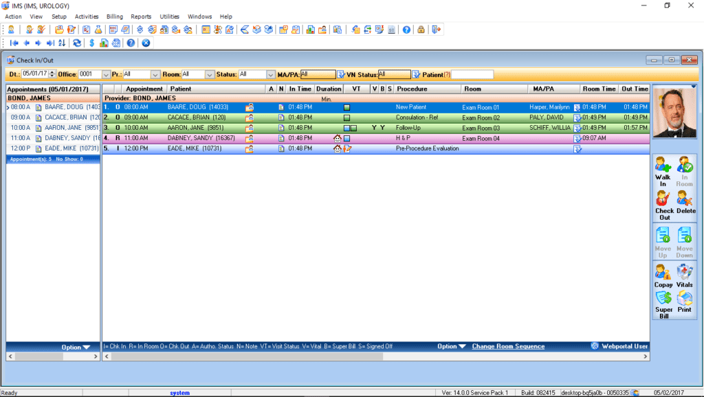 Urology Check-In/Check-Out