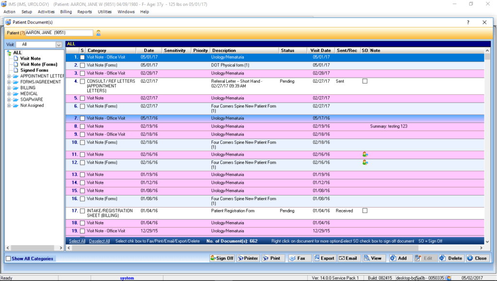 Urology Patient Documents