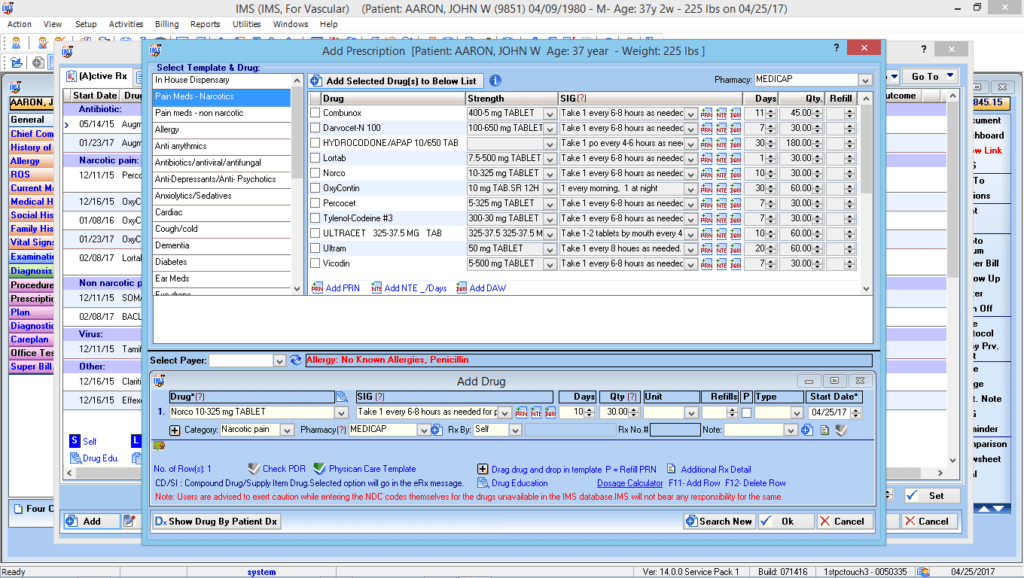 Vascular Surgery E-Rx