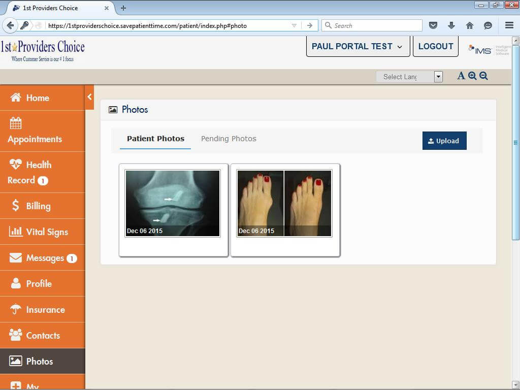 Portal Patient Photos
