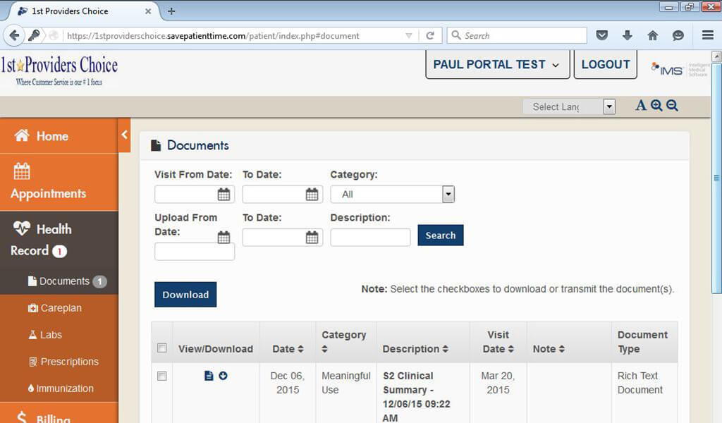 Urology Patient Portal My Documents